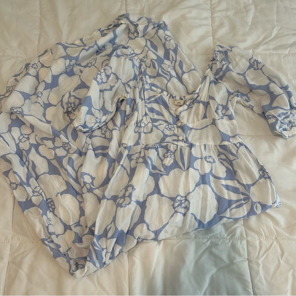 Floral Blue and White Women's dress